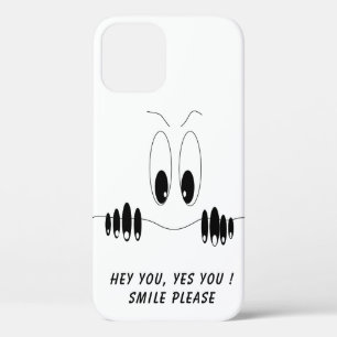 Funny iPhone Case with Curiosity Eyes - Smile