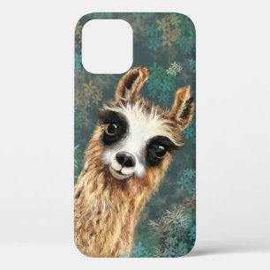 Funny iPhone Case with Curious Llama