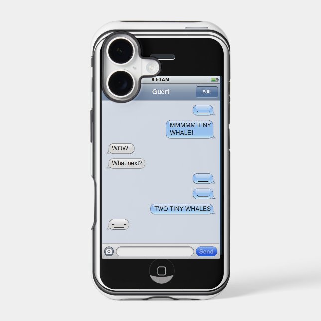 Funny iPhone whale text message (Back)