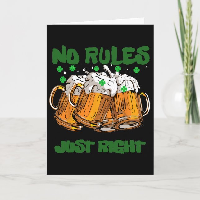 Funny Ireland Irish 4 Leaf St Paddys  Card (Front)