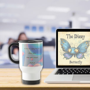 Funny Iridescent "Refrain From Serious Dialogues"  Travel Mug