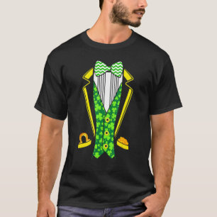 Funny Irish Costume Tuxedo St Patricks Day Boys Ki T-Shirt