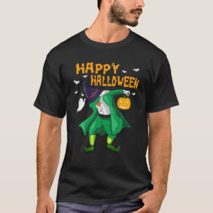 Funny Irish Dabbing Leprechaun In Halloween St Pat T-Shirt