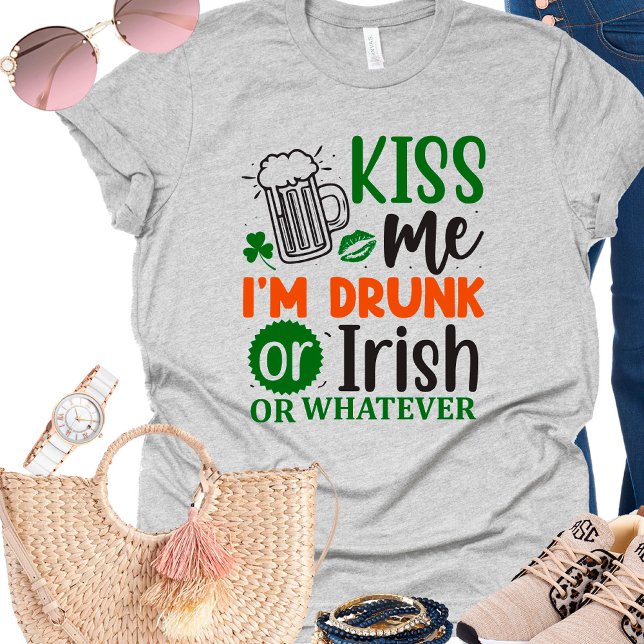 Funny Irish Drinking Kiss Me St Patricks Day  T-Shirt (Creator Uploaded)