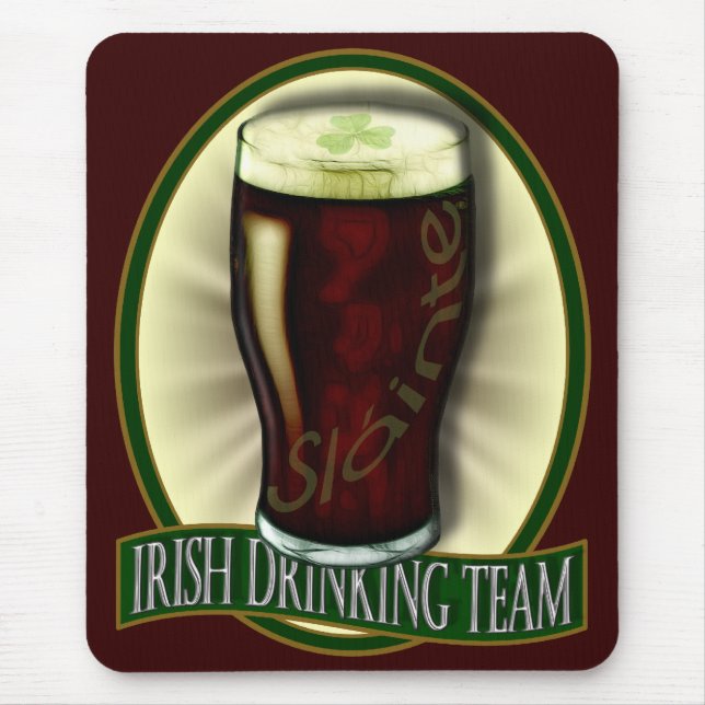 Funny Irish Drinking Team Mouse Pad (Front)