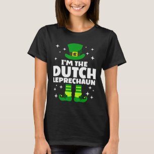 Funny Irish Dutch Leprechaun Happy St Patricks Day T-Shirt