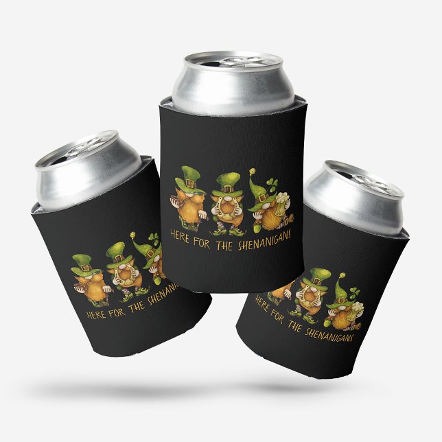 Funny Irish Gnomes Shenanigans St Patrick's Day Can Cooler (Creator Uploaded)