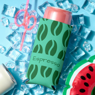 Funny Irish Green Coffee Bean St Patricks Day Seltzer Can Cooler