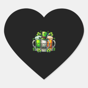 Funny Irish Ireland St Patrick's Day Drinking Part Heart Sticker