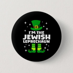 Funny Irish Jewish Leprechaun Happy St Patricks Da 6 Cm Round Badge