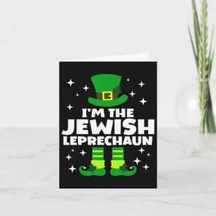 Funny Irish Jewish Leprechaun Happy St Patricks Da Card