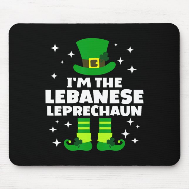 Funny Irish Lenese Leprechaun St Patricks Day Irel Mouse Pad (Front)