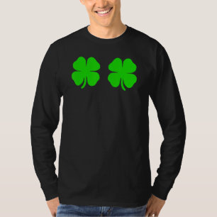 Funny Irish Lucky Shamrock Bra T-Shirt