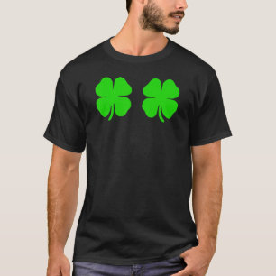 Funny Irish Lucky Shamrock Bra T-Shirt