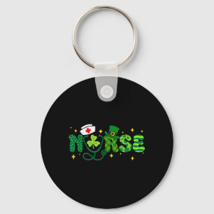 Funny Irish Nicu Nurse Scrub St Patricks Day Key Ring