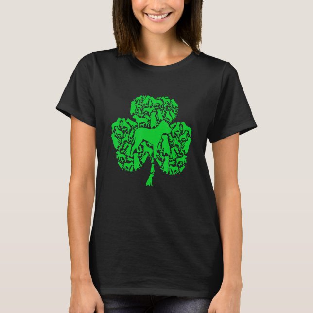 Funny Irish Pitbull Dog Shamrock St Patrick S Day T-Shirt (Front)