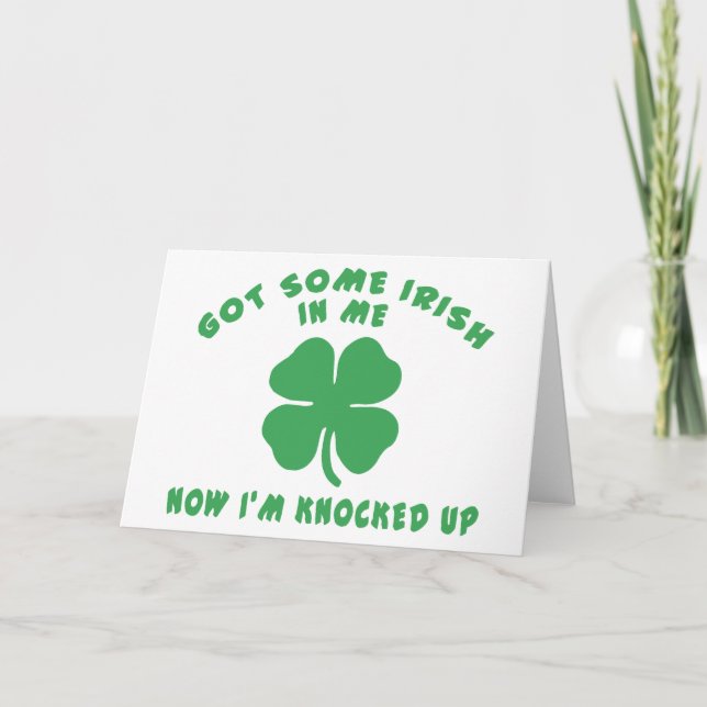 Funny Irish Pregnant Maternity Gift Announcement (Front)