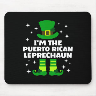 Funny Irish Puerto Rican Leprechaun St Patricks Da Mouse Pad