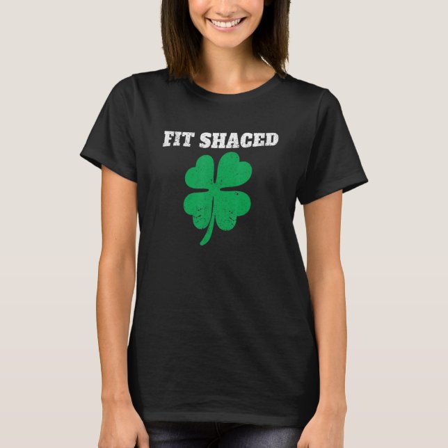 Funny Irish Roots Pride St Patricks Day Shamrock F T-Shirt (Front)