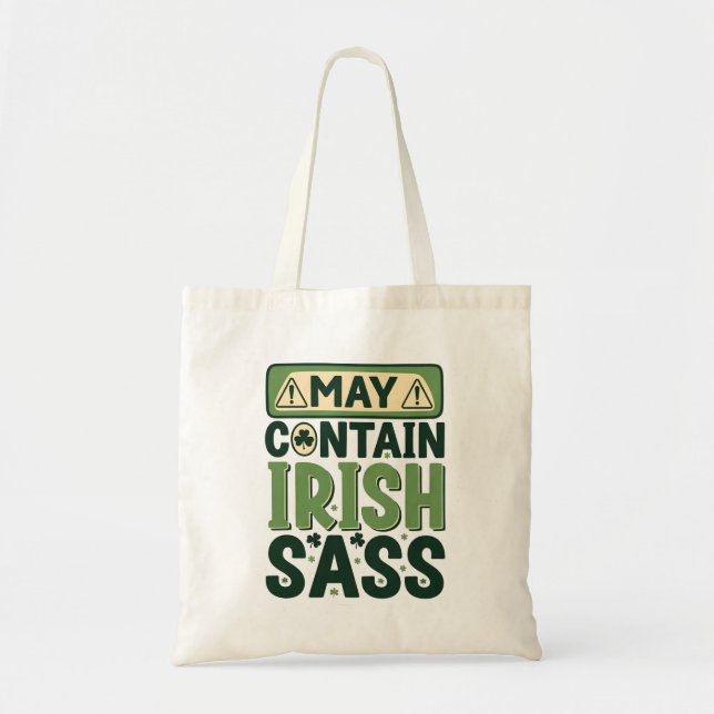 Funny Irish Sass - Sarcastic Irish Pride Tote Bag (Front)
