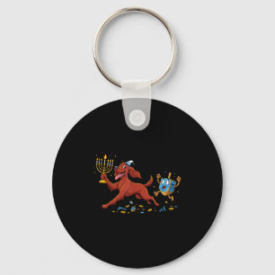 Funny Irish Setter Dreidel Menorah Hanukkah Kids W Key Ring