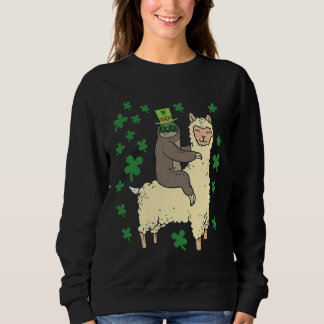 Funny Irish Sloth Llama St Patricks Sweatshirt