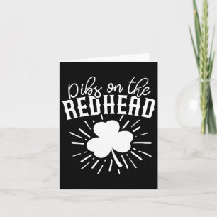 Funny Irish St Patricks Day Shamrock Dibs On The R Card
