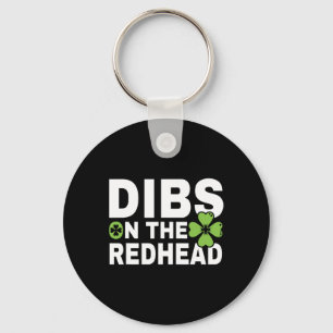 Funny Irish St Patricks Day Shamrock Dibs On The R Key Ring