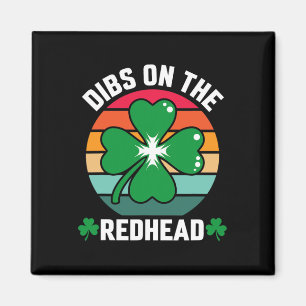 Funny Irish St Patricks Day Shamrock Dibs On The R Magnet