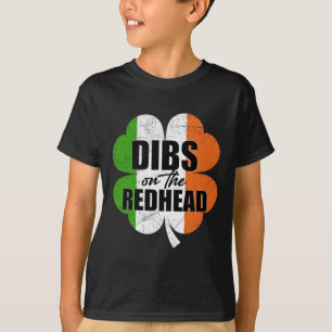 Funny Irish St Patricks Day Shamrock Dibs On The R T-Shirt