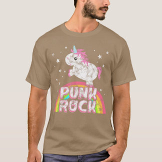 Funny Ironic Cool Unicorn Punk Rock Music Tee Fest