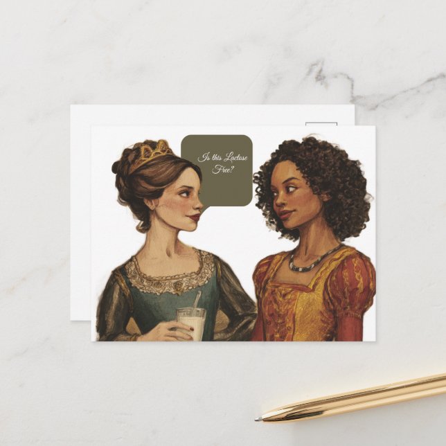 Funny Is This Lactose Free? Postcard (Front/Back In Situ)