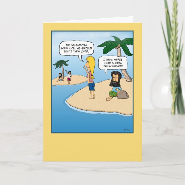 Funny Island Grouch Birthday Card (Front)