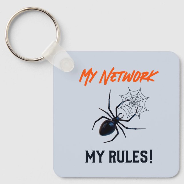 Funny IT Network Admin Humour Gift Key Ring (Front)