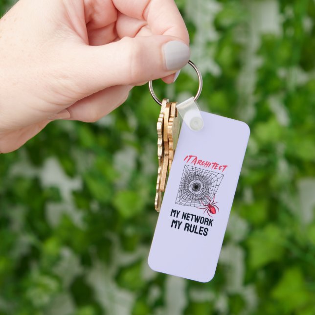 Funny IT Network Admin Humour Gift Key Ring (Hand)