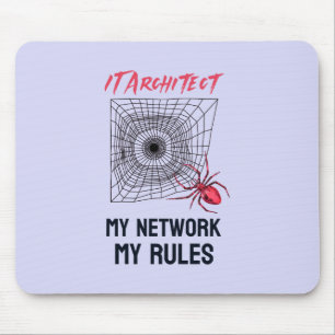 Funny IT Network Admin Humour Gift Mouse Pad