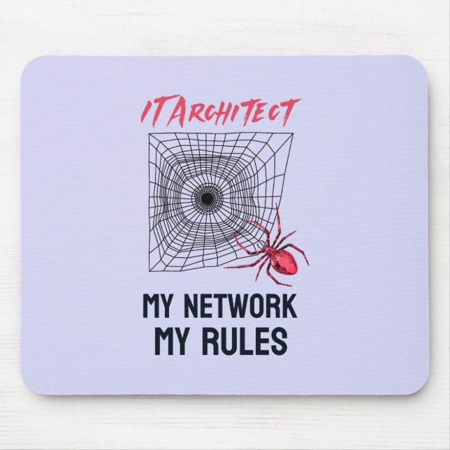 Funny IT Network Admin Humour Gift Mouse Pad (Front)