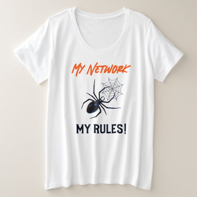 Funny IT Network Admin Humour Gift Plus Size T-Shirt (Design Front)