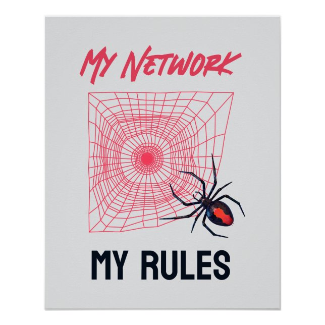 Funny IT Network Admin Humour Gift Poster (Front)