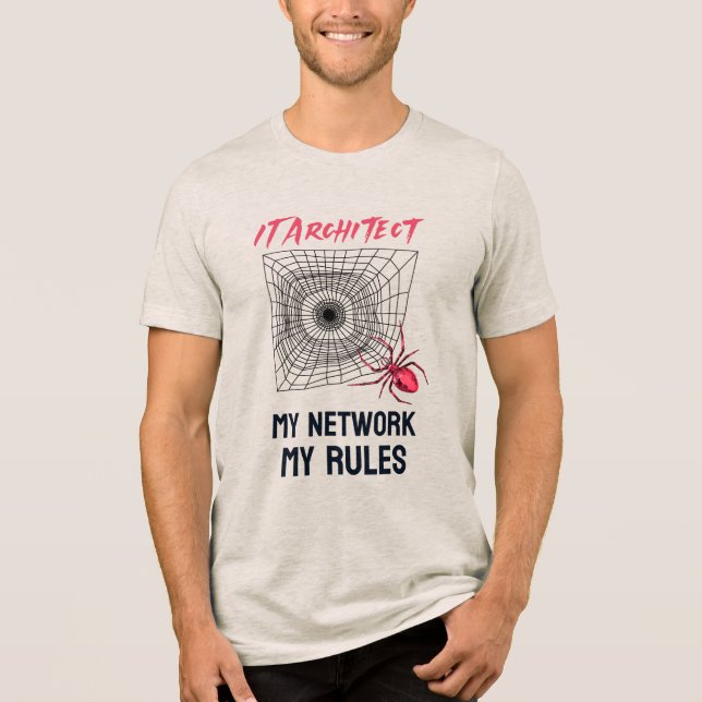 Funny IT Network Admin Humour Gift Tri-Blend Shirt (Front)