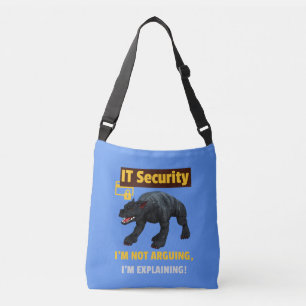 Funny IT Security Explaining Tech Humour Design Crossbody Bag