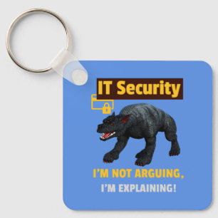 Funny IT Security Explaining Tech Humour Design Key Ring