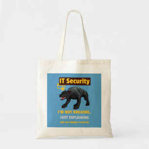 Funny IT Security Explaining Tech Humour Design Tote Bag