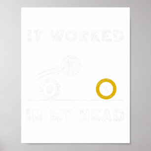 Funny It Worked In My Head Billiard 8 Ball Cue Gif Poster