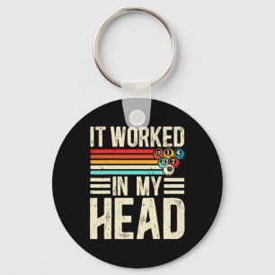 Funny It Worked In My Head Billiard Pool Player Sp Key Ring