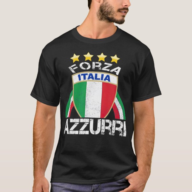 Funny Italia Football Soccer Italian Flag symbol b T-Shirt (Front)