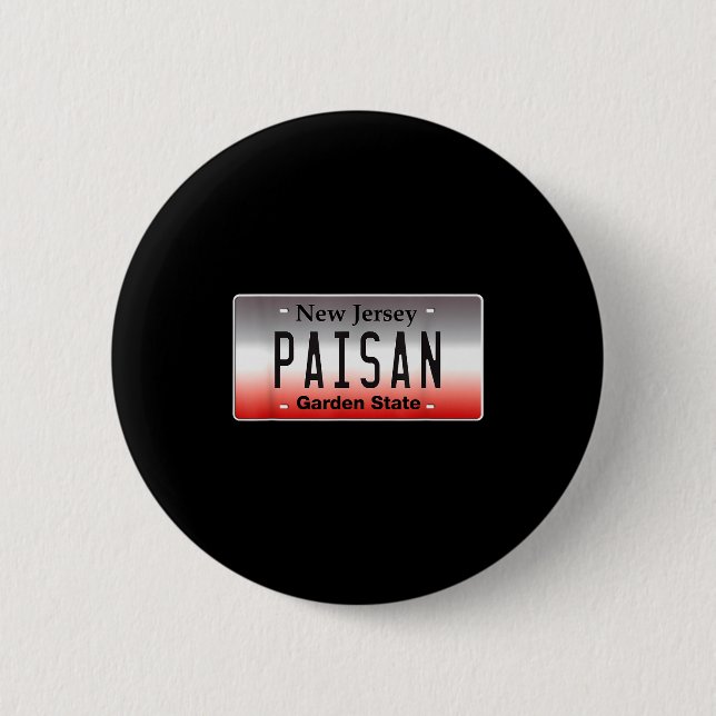 Funny Italian American Flag Paisan Nj New Jersey C 6 Cm Round Badge (Front)