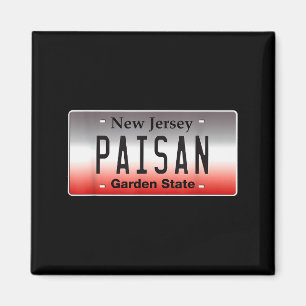 Funny Italian American Flag Paisan Nj New Jersey C Magnet