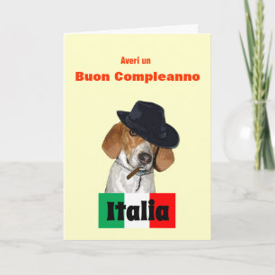 Funny Italian Birthday Mobster Charley Dog Card