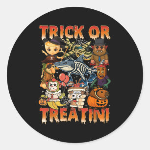 Funny Italian Brain Rot Italian Brainrot Halloween Classic Round Sticker